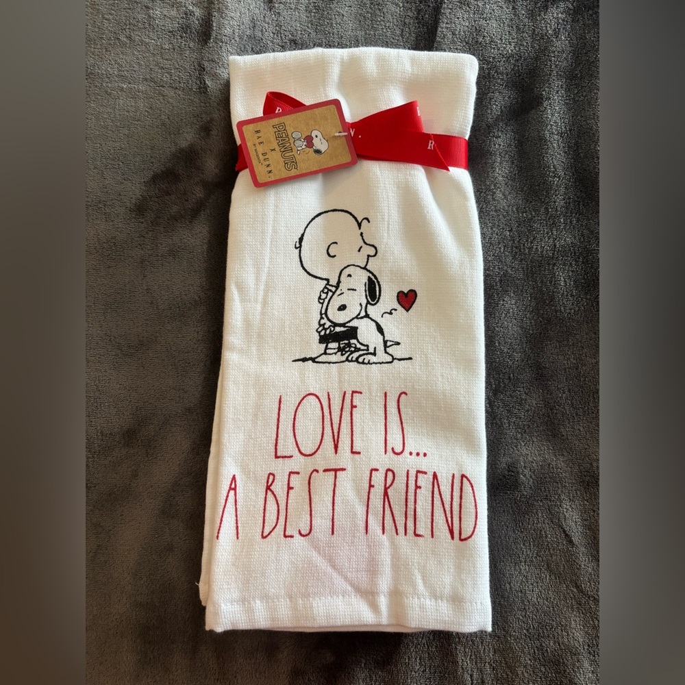 Rae Dunn “Love Is A Best Friend” Set of 2 Kitchen Towels